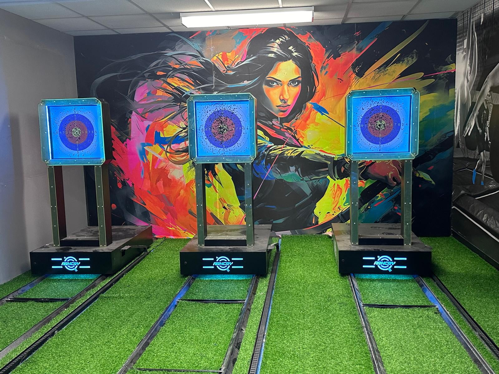 St-Catharines - Archery at AeroSports St Catharines indoor trampoline park